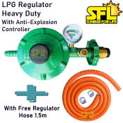 Heavy Duty LPG Regulator with Pressure Gauge and Safety Device