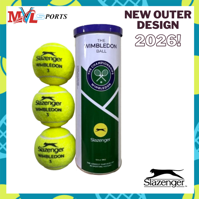 Product photo of Slazenger Wimbledon Ultra-Vis tennis balls, 1 can from its Lazada listing