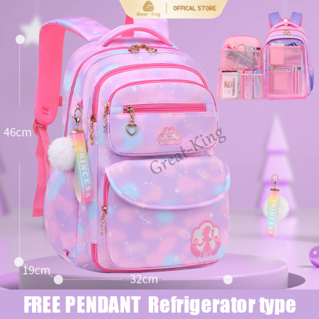 Princess Stuffed Toy School Bag for Girls, Waterproof, Comfortable