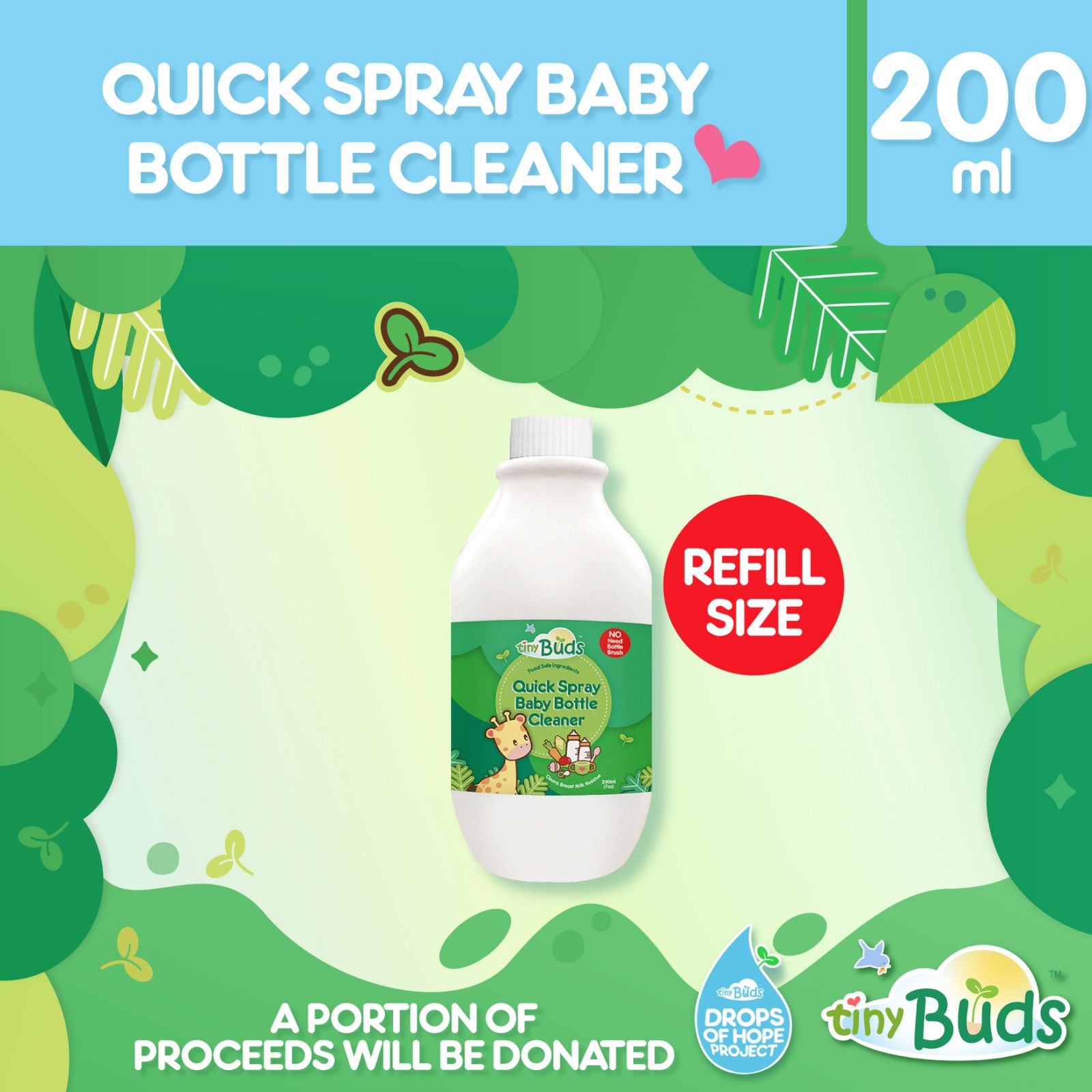 Quick Spray Baby Bottle Cleaner 200ml – Tiny Buds Baby Naturals