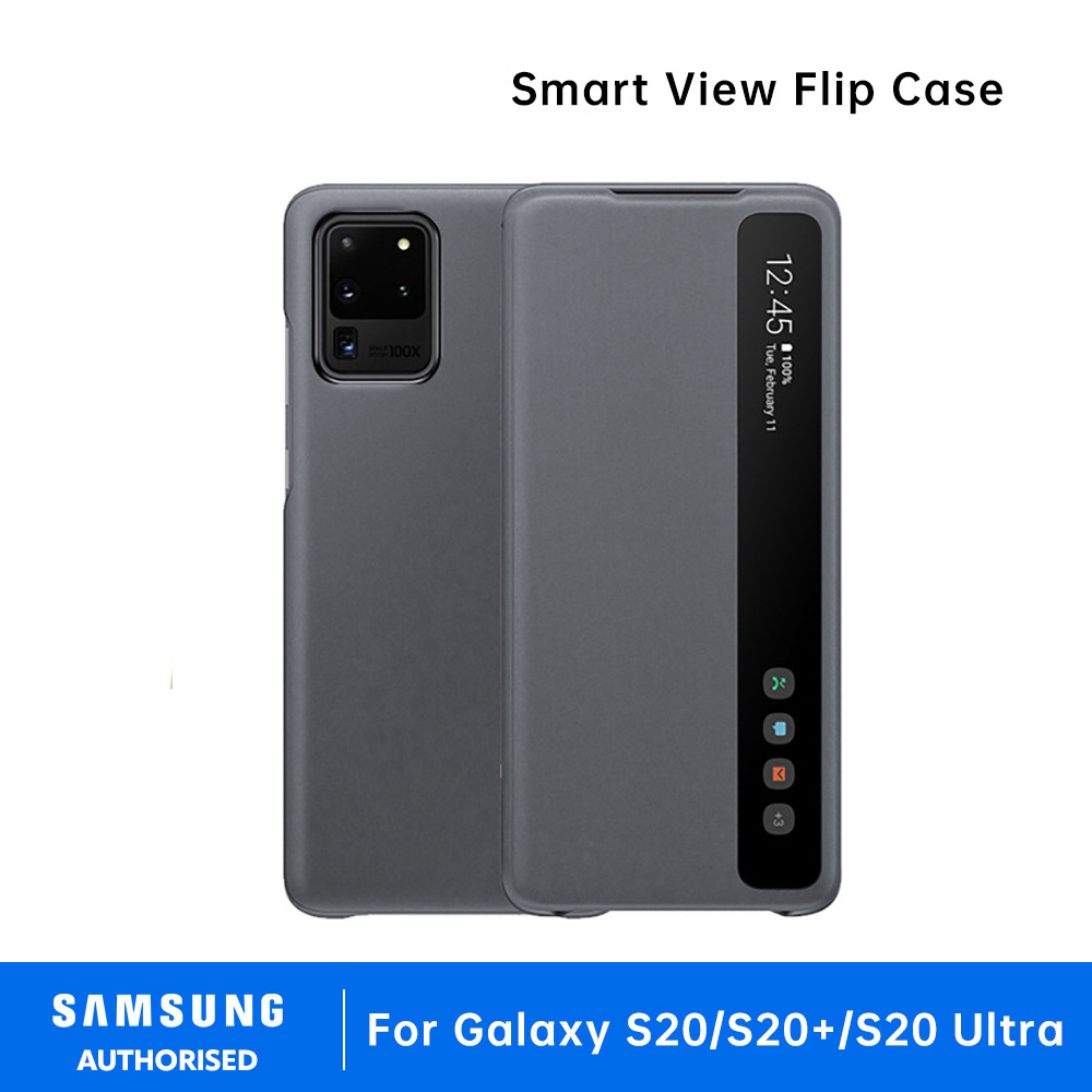 Samsung Galaxy S20 / S20+ / S20 Ultra Smart View Flip Case LED Cover S-View Case Window Flip Case Cover Smart leather case Smart Chip View Leather Flip Cover - Image 2