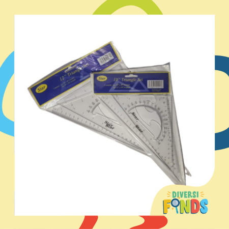 Triangle Ruler Set - 30/60 and 45/90 - 2PCS/set