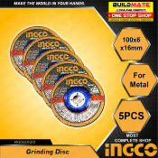 Ingco Metal Grinding Disc Wheel for Angle Grinder, 4" 5PCS