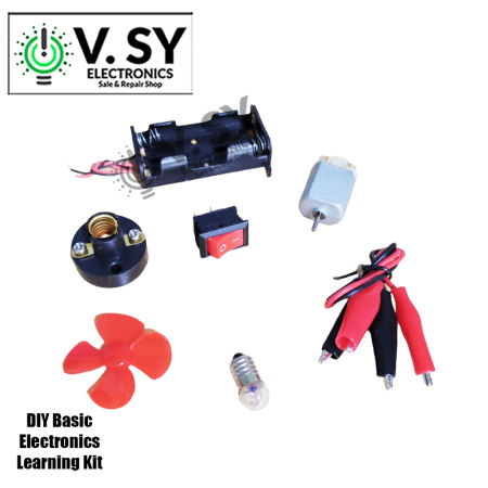 DIY Basic Electronics Starter Kit DC Motor and Lights 3V