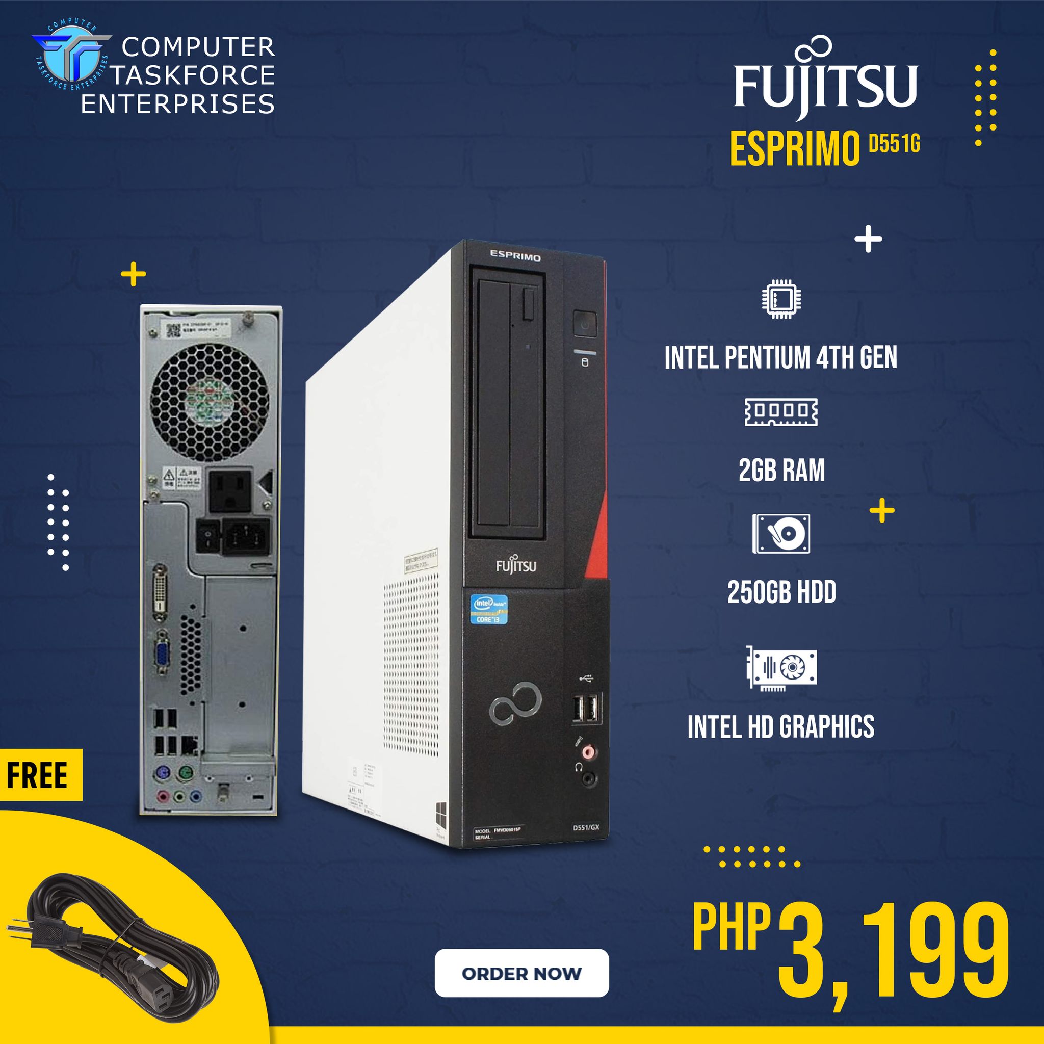 【FX-2】富士通 エスプリモ ESPRIMO D551/FX Windows10 Celeron G550 2.60GHz HD250GB メモリ2GB マイクロソフトオフィス搭載 Excel Word Windows 10 Pro 富士通 ⁄ FMV D551⁄GX Core i3 SSD240GB 4GB