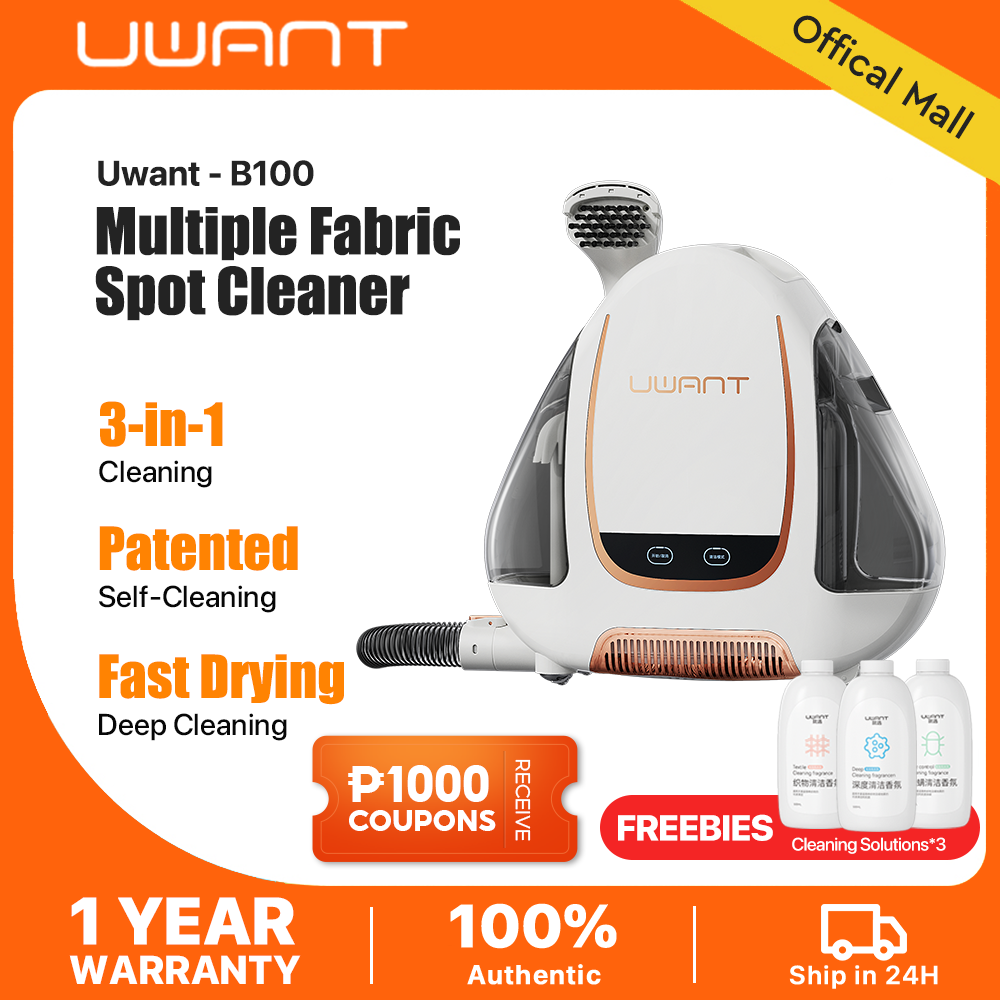 UWANT B100 Wet and Dry Vacuum Cleaner Multiple Spot Cleaner 4 in 1 Carpet and Upholstery Cleaner