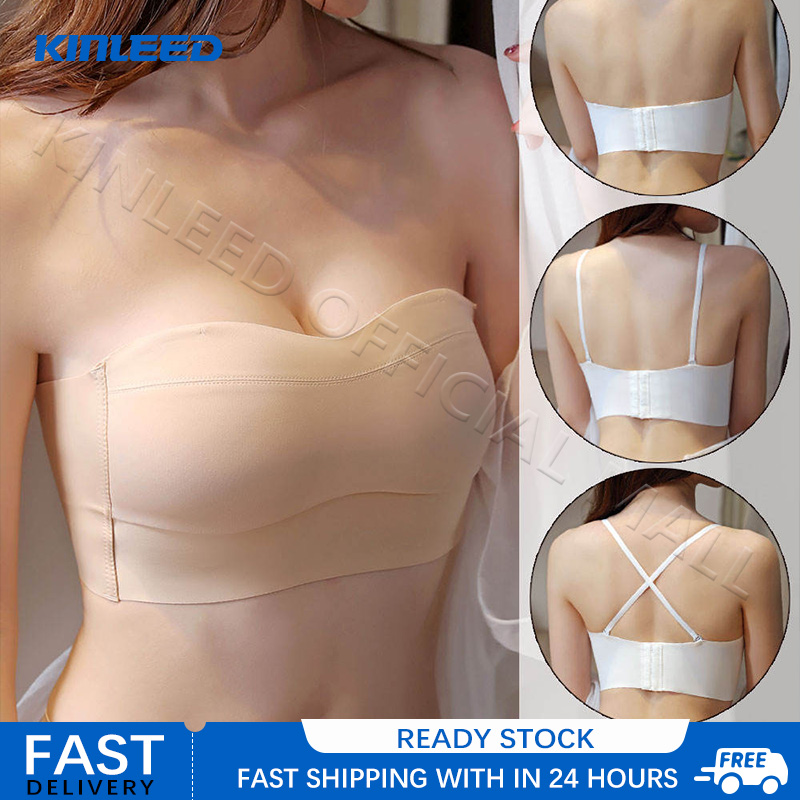 Bandeau Bra Strapless Brassiere Invisible Bra Seamless Push Up