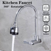 Stainless Steel Kitchen Sink Faucet with Flexible Goose Neck