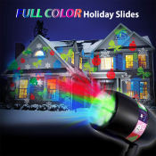 Full Color Holiday Laser Star Light Projector with 12 Slides