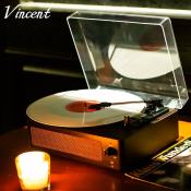 Vincent M2 Bluetooth Vinyl Record Player with Speaker