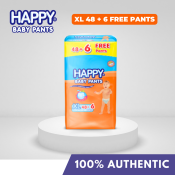 HAPPY Baby Pants Diapers XL 48 + 6 pieces