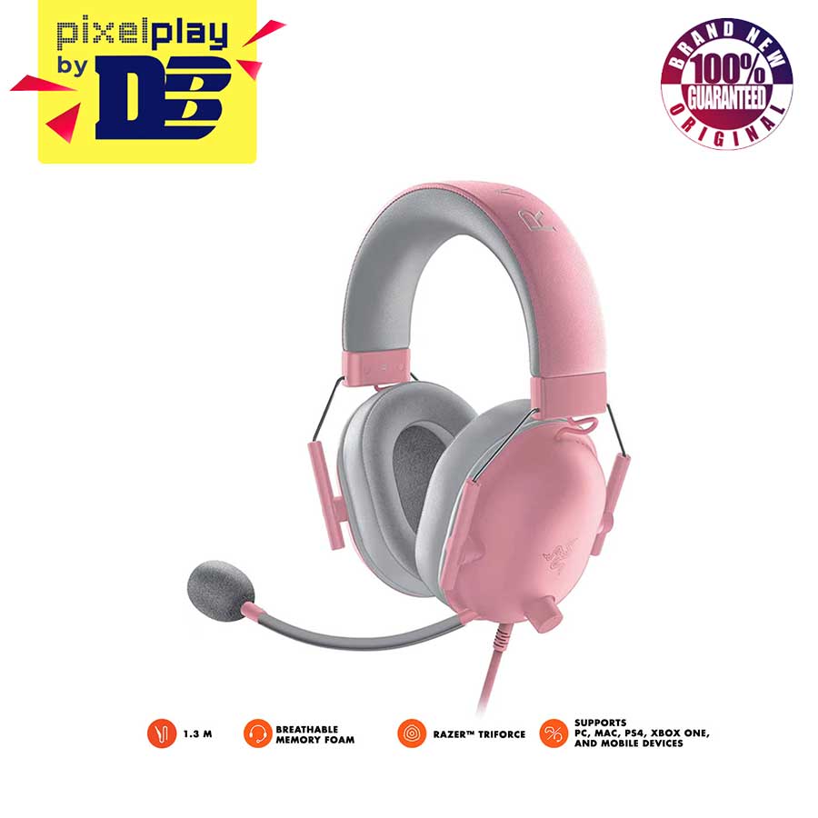 Razer Kraken Kitty V2 USB Headset With RGB Kitty Ears (Quartz