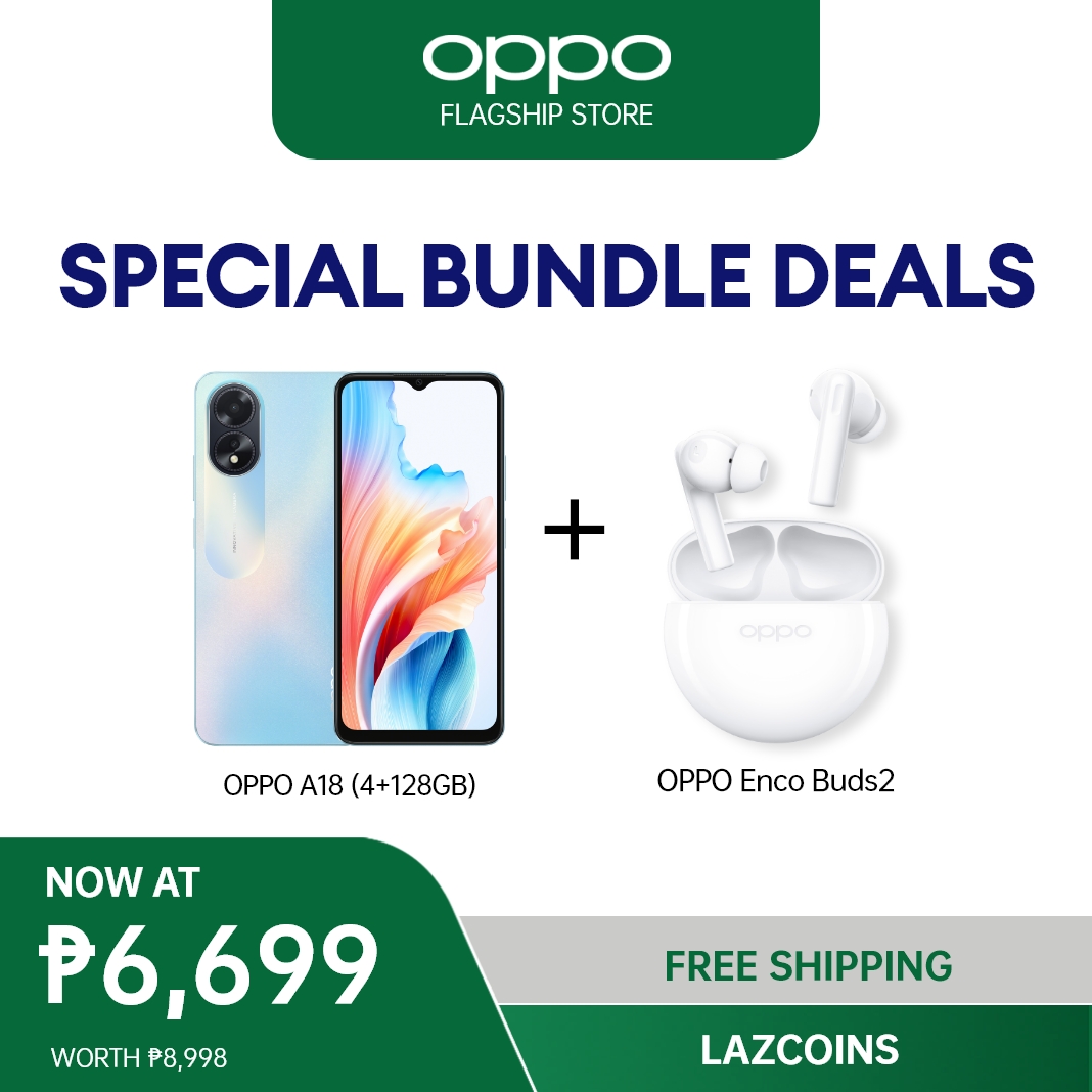 [SPECIAL BUNDLE DEALS] OPPO A18 (4+128 GB) + ENCO BUDS2