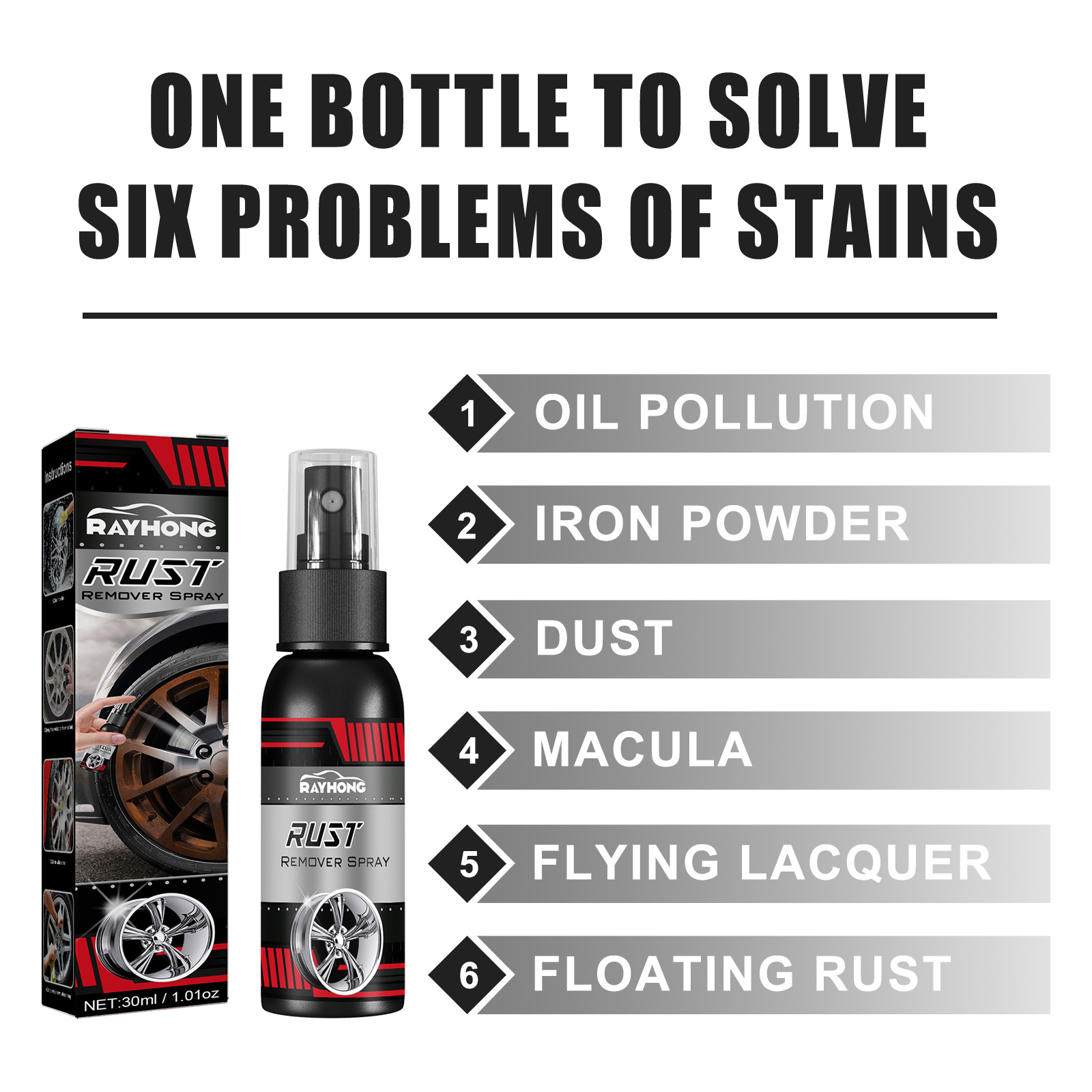 rust remover 100ml Car Rust Remover Spray Surface Rust Remover