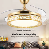 42" Smart Remote Control Ceiling Fan with Lights and Chandelier