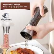 Elephant Pepper Grinder - Adjustable Ceramic Salt and Pepper Grinder