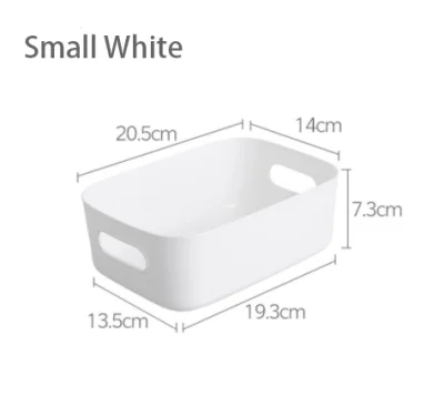 ❤️Desktop Plastic Box Cosmetic Organizing Box Kitchen Storage Box Snack Storage Basket (3)