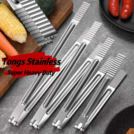 Barbecue tongs stainless steel long handle tongs for cooking non stick clip for cooking stainless steel steak clamp siomai tongs for serving tongs buffet server set spaghetti tongs bbq tools set thongs for kitchen food tong kitchen accessories party needs