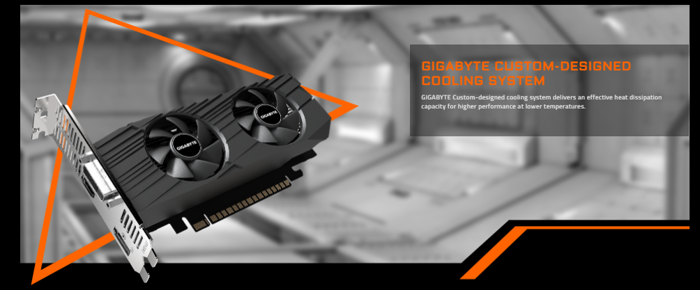 GIGABYTE GeForce GTX 1650 4GB GDDR5 PCI Express 3.0 x16 Low Profile Video Card GV-N1650D5-4GL
