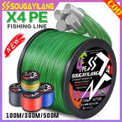 Sougayilang 4-Strand PE Braided Fishing Line - 100M, 18-66LB