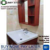 Rust-Resistant Aluminum Vanity Cabinet with Mirror & Sink