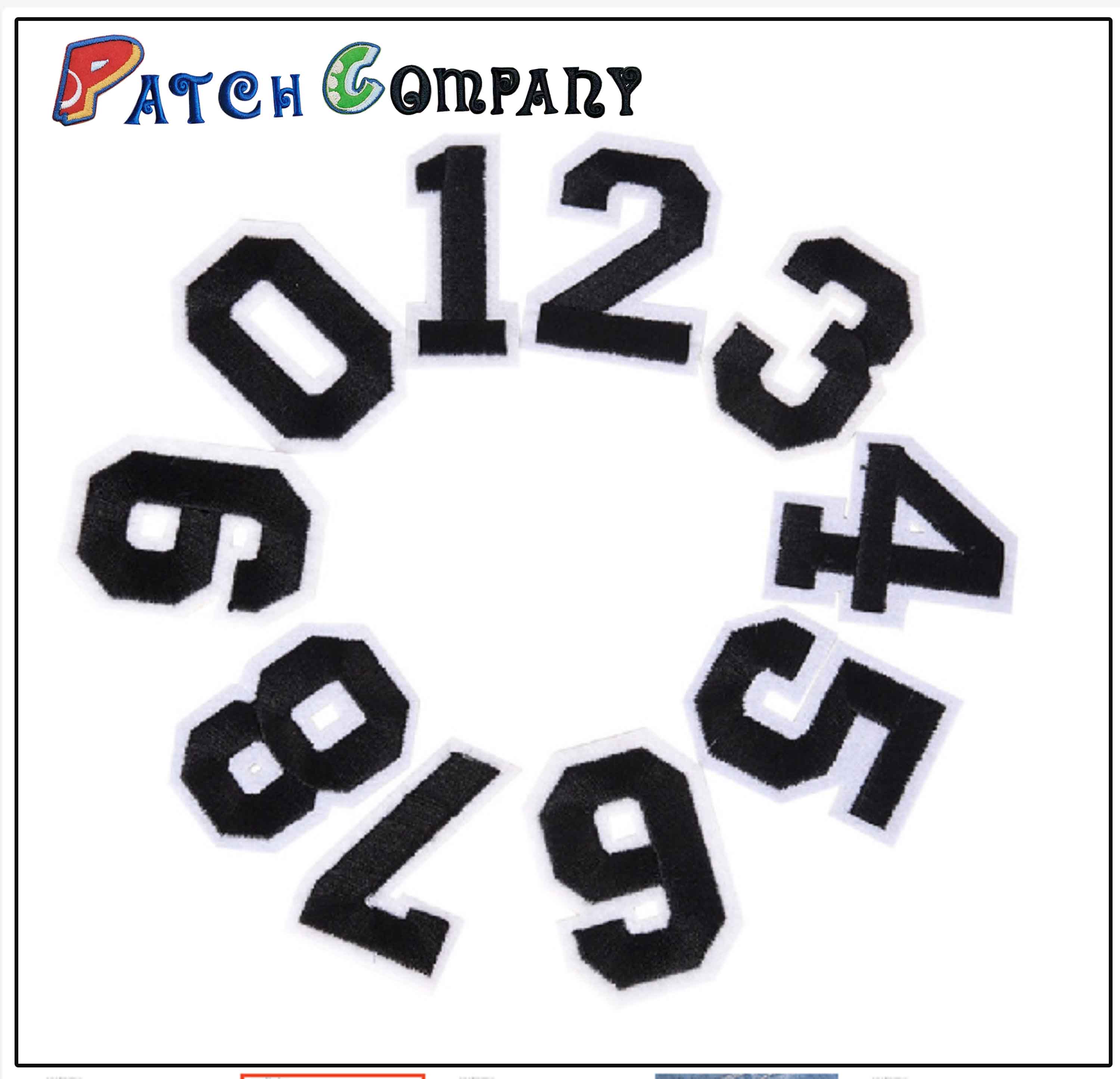 40pcs Cotton Iron on Numbers Patches Numebrs Red Color Red Number Patches  Sewing, Self-Adhesive, Iron