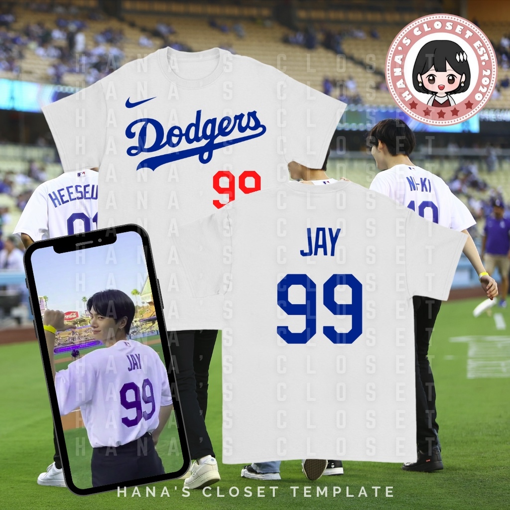 Dodgers Jersey Customized Inspired T Shirt - Heeseung Jungwon Jay Jake  Sunghoon Sunoo Ni-ki