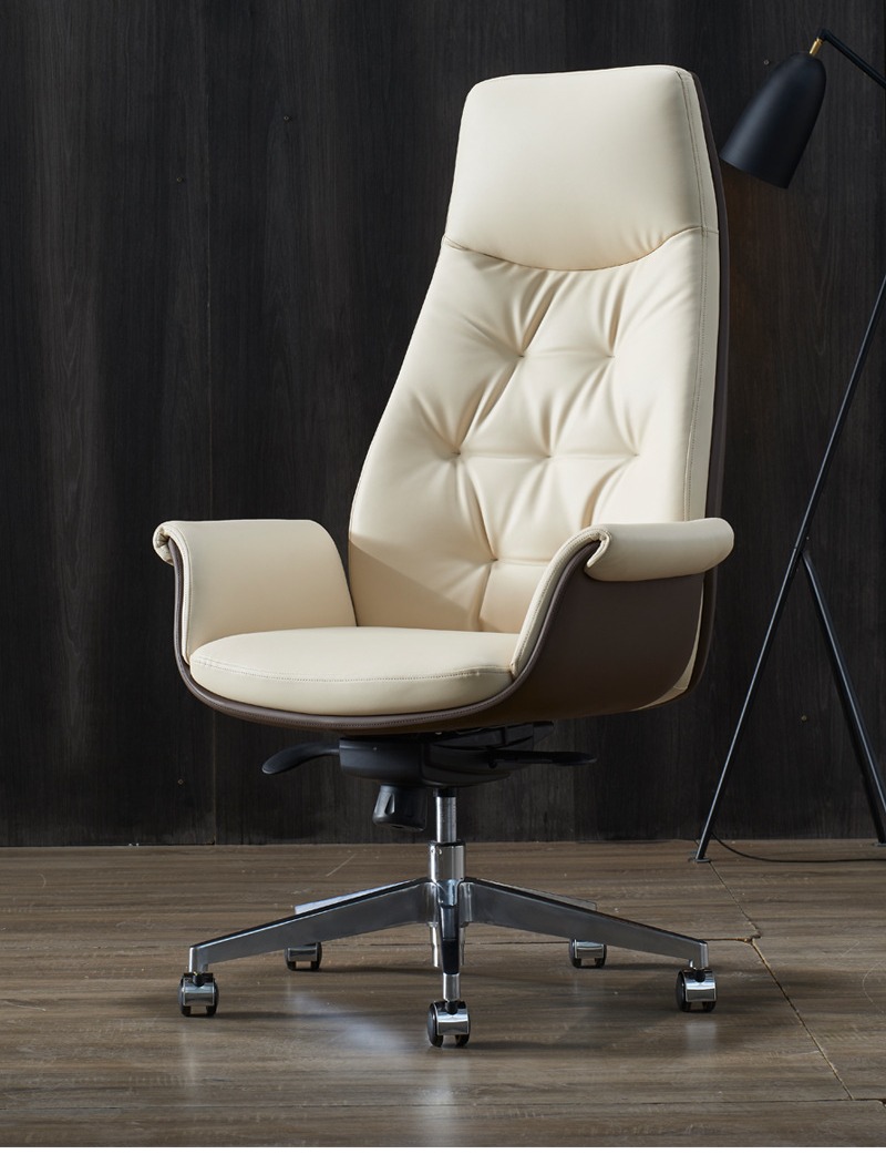 KRUZO DW Boss Leather Office Chair with Lumbar Support