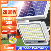 SolarMax Outdoor Solar Flood Light with Remote Control and COD