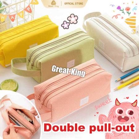 Large-capacityHandleDouble-layer Pencil Bag Pencil Box