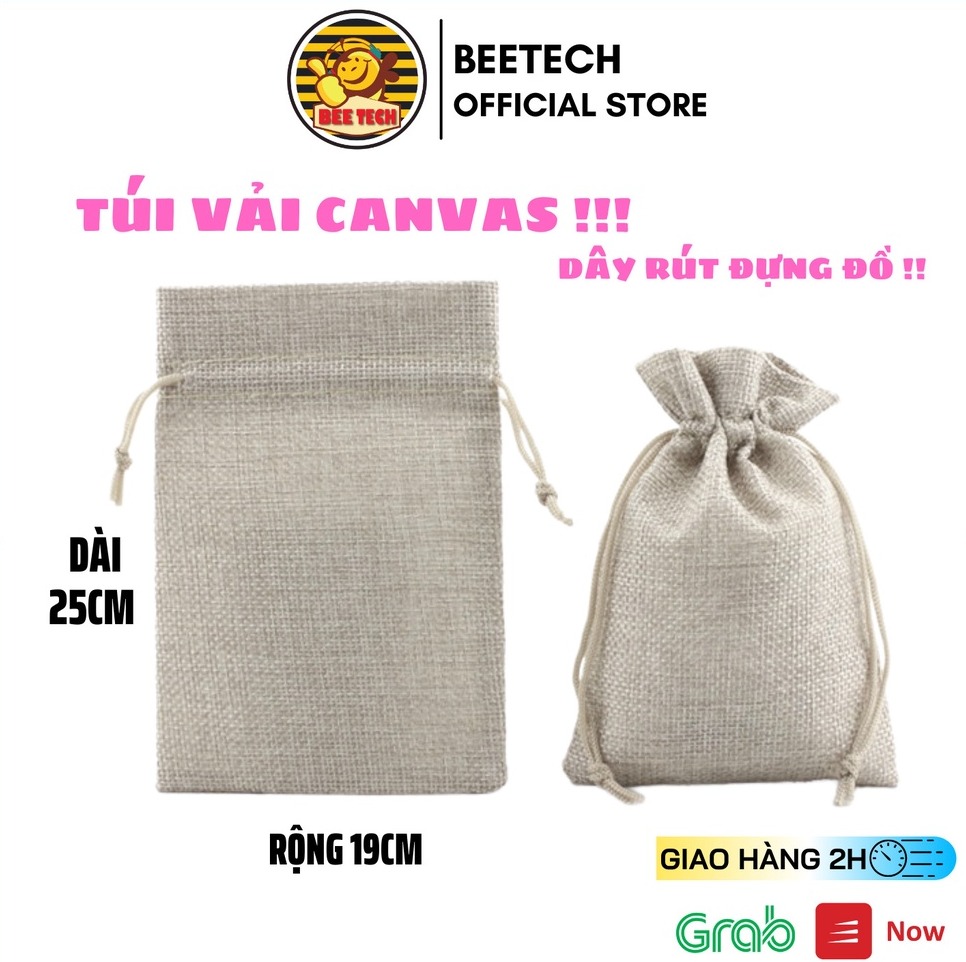 Túi vải rút Beetech, túi đựng đồ tiện lợi đồ handmade