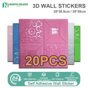 20pcs Waterproof 3D Wall Stickers - Room Decor