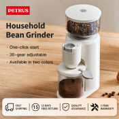 Petrus Stainless Steel Coffee Bean Grinder with 30 Grind Settings