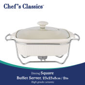 Chef's Classics Ceramic Square Buffet Food Server, 2lts