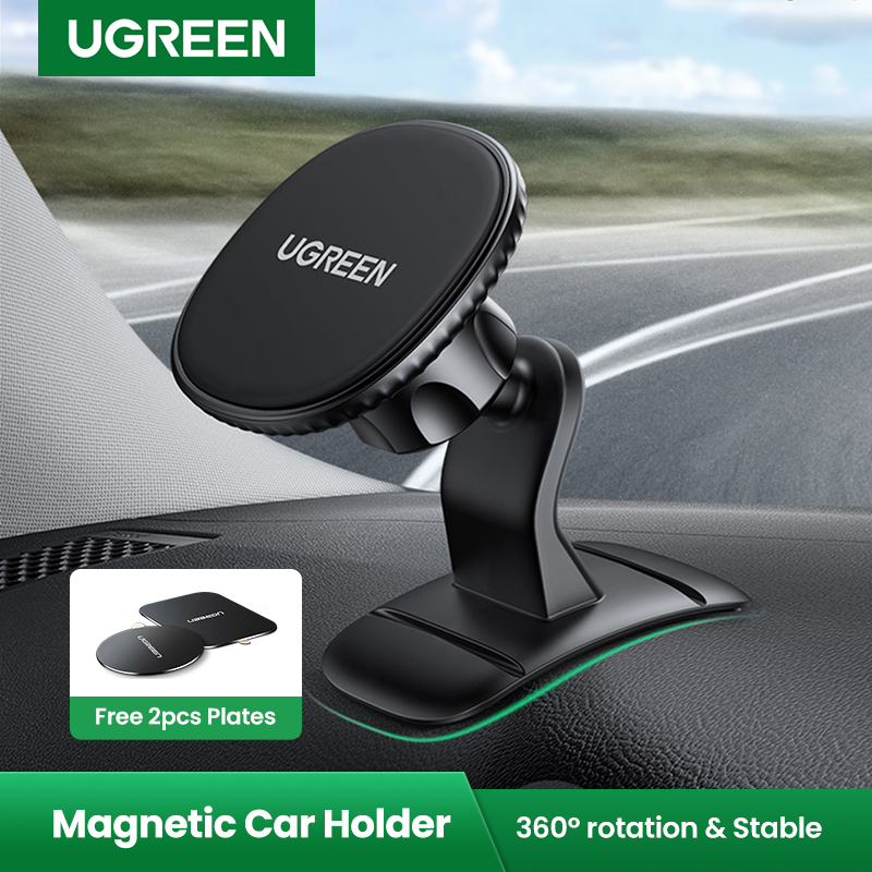 Magnetic Phone Car Mount, 360 Rotation Dashboard Phone Holder for