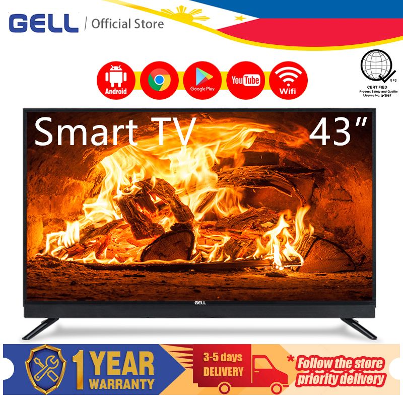 GELL 50" Smart TV with Ultra-slim Frameless Screen