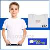 Blue Corner Plain White Tshirt For Kids 1PC