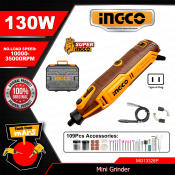 INGCO Mini Grinder Set with 110 Accessories - 130W