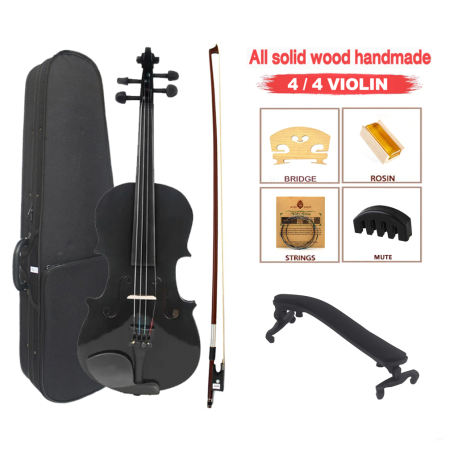 4/4 Basswood Violin Set with Gigbag, Rosin & Accessories