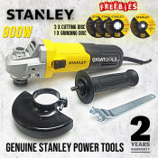 Stanley STGS9100A High Powered Angle Grinder with Free Discs