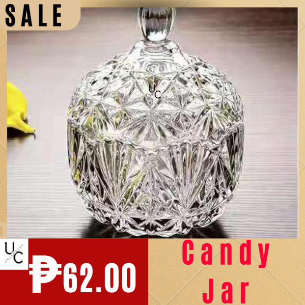 Diamond Glass Candy Jar - Elegant Home Decoration by PS STAR