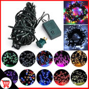 City Goods Outdoor LED Christmas Lights with Green Wire
