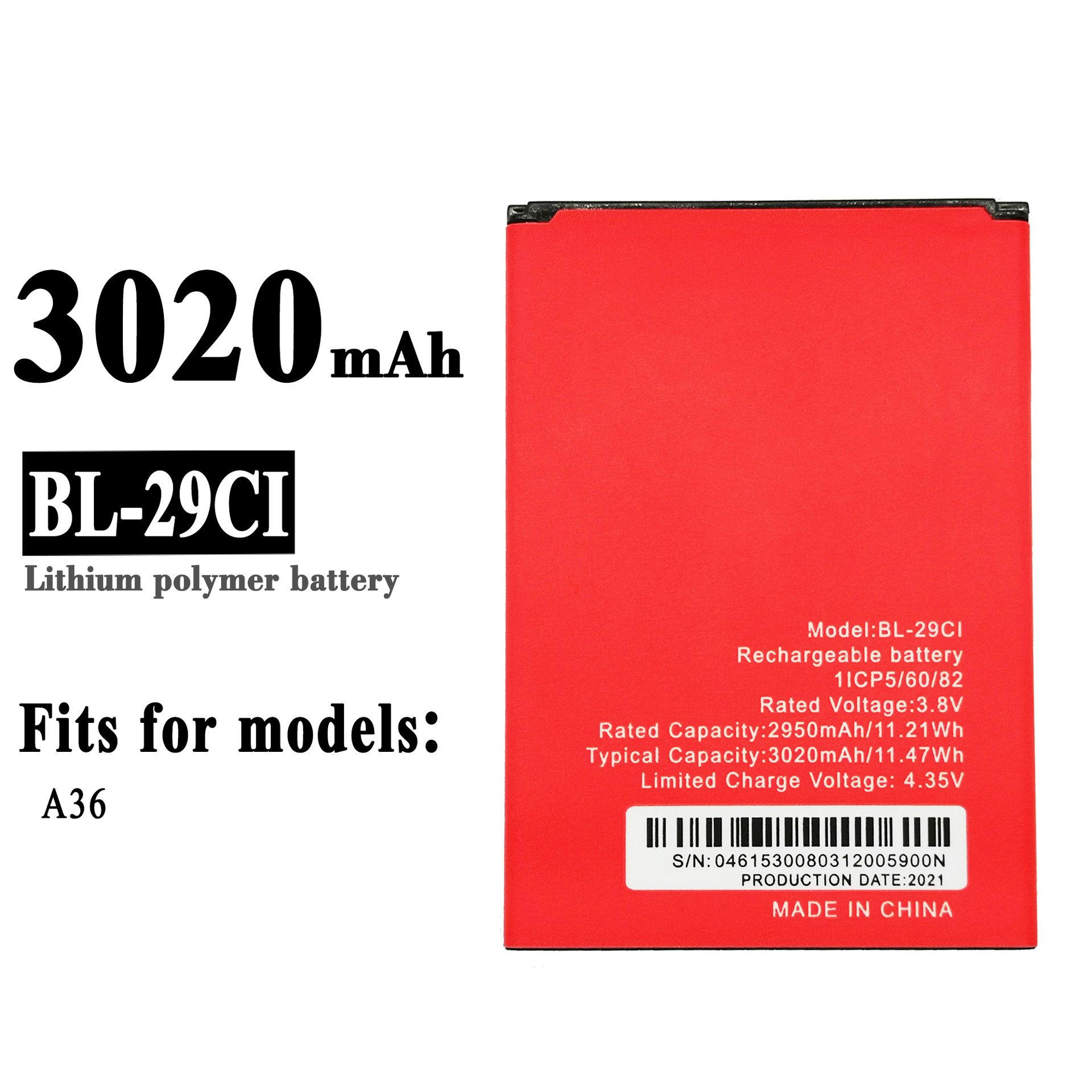 itel a36 battery