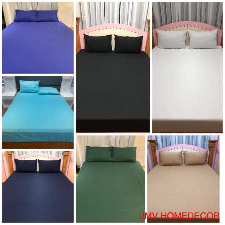 Plain Bed Sheet Full Garter Canadian Cotton