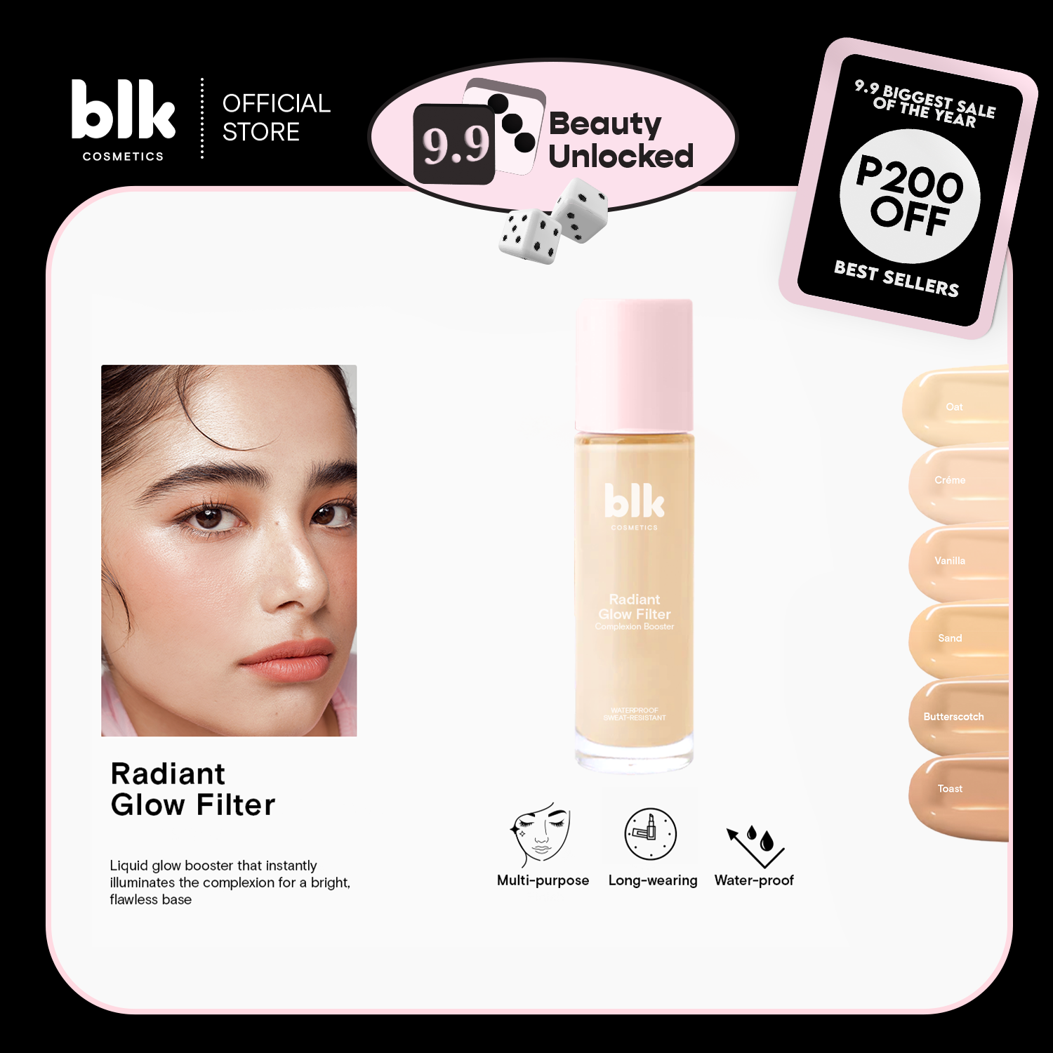 Discount on BLK Cosmetics  shoes - SKU: blk cosmetics radiant glow filter bronzer