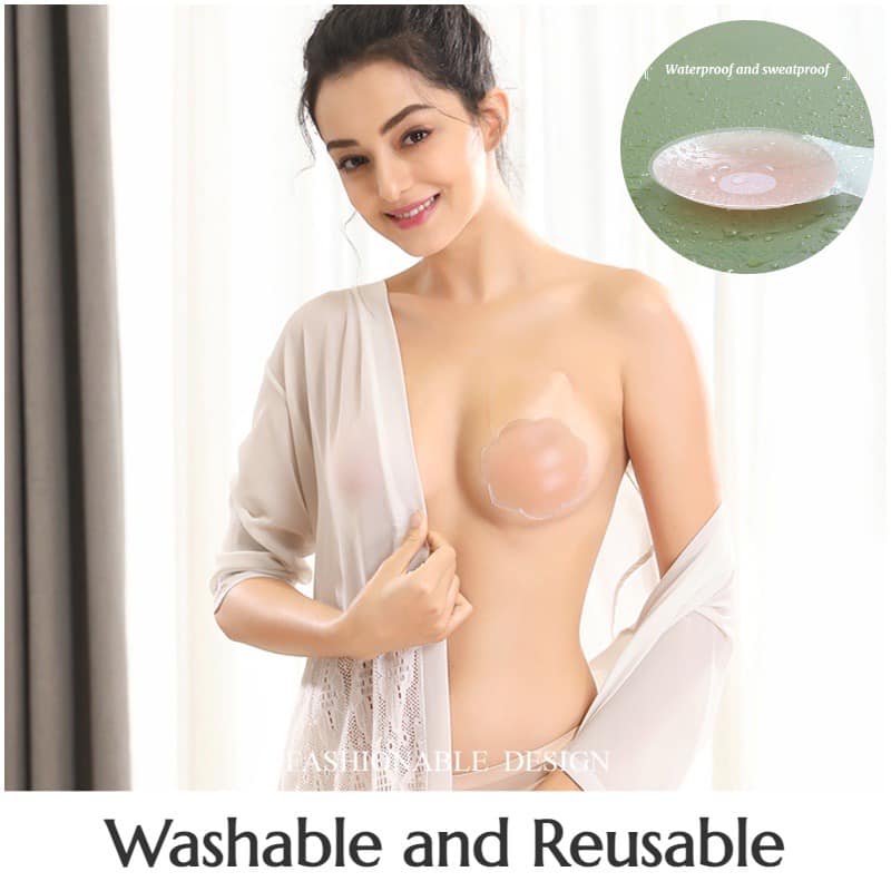 Silicone Self adhesive Stick On Gel Push Up Strapless Backless Invisible  Bras ^.