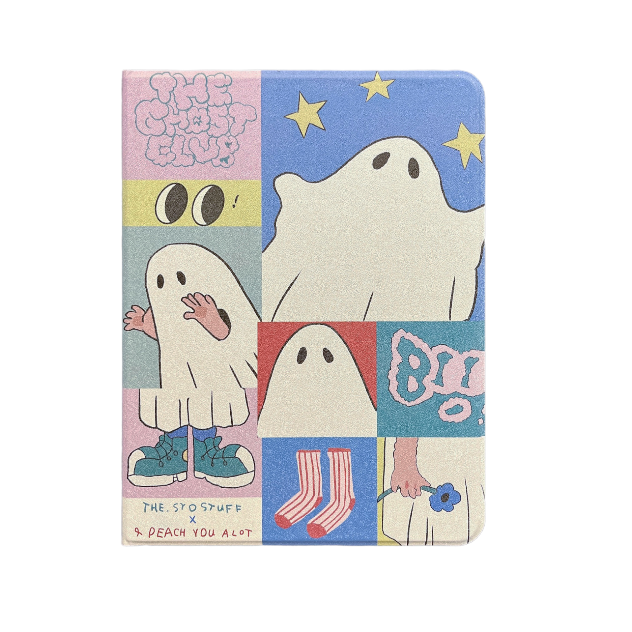 iPad Case Gen9 Gen11 Air6 with Pencil Holder Case Air7 Gen10 Retro Ghost cute Blue for iPad Pro11/13 - Image 2