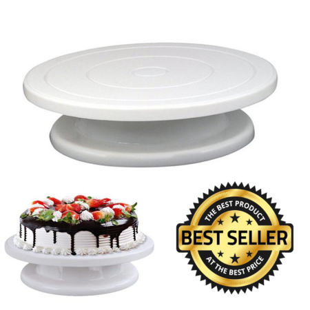 Rotating Plastic Cake Stand for Decorating - Kitchen DIY Pan