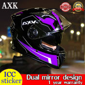 Dual Visor Full Face Motorcycle Helmet with Anti-Scratch Protection