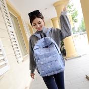 Joanna bag#008 korean 16inch  Leaves Sided Backpack